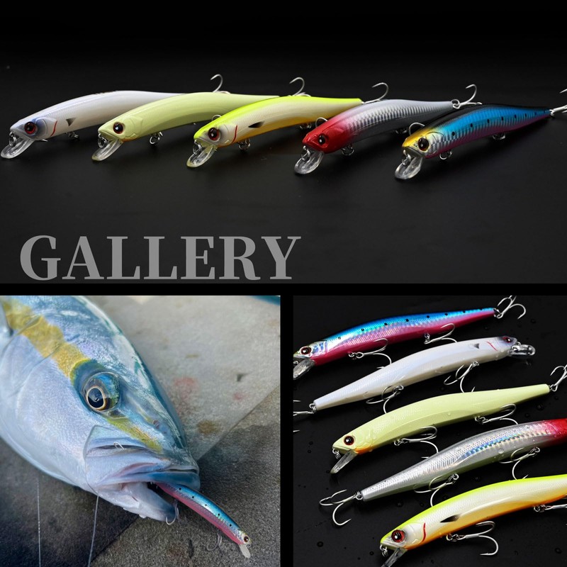waku fimac Floating Minnow 150F Lure Sea Bass Flicker Blue