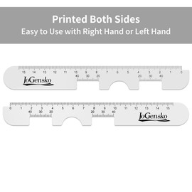 JoGensko PD Ruler, Pupil Ruler Printed 2 Sides for Left-Hand or Right-Hand Plastic Use, Pupillometers for Measuring Pupillary Distance (PD)
