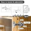 4 Pieces Face Frame Inset Cabinet Hinge, Clip On Plate,