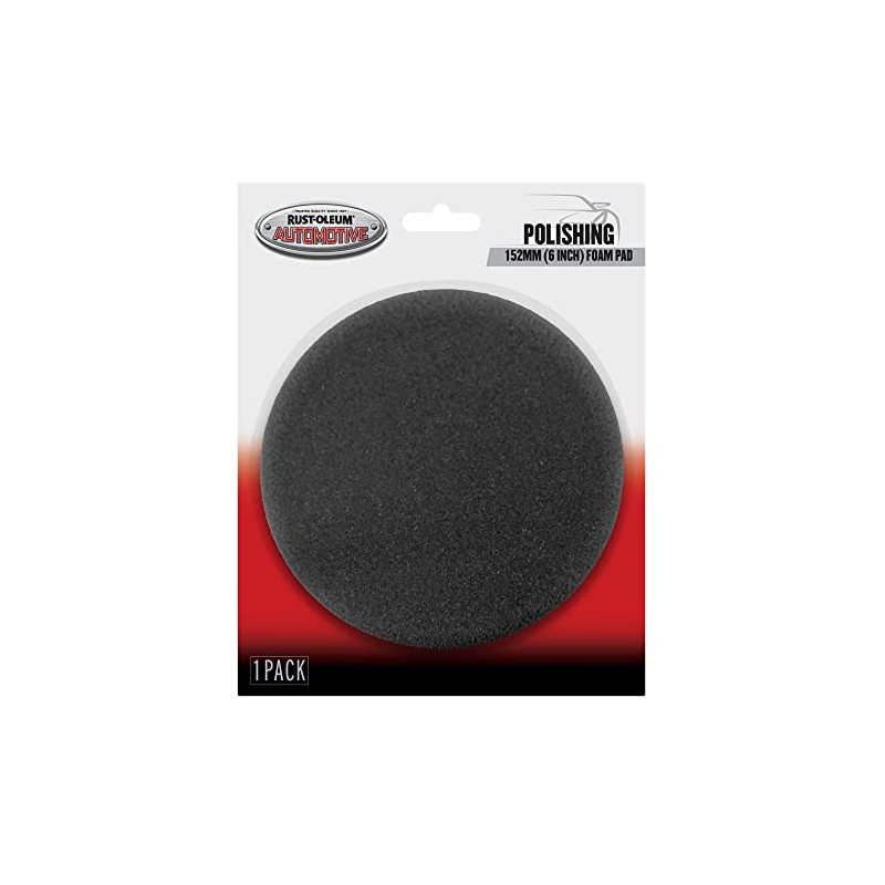 Rust-Oleum Automotive Polishing Foam Pad, Black, 6 Inch