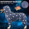 Idepet Hooded Raincoat for Small and Medium Dogs, Waterproof, Windproof,