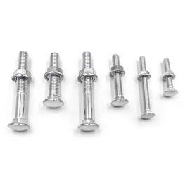 SHUNCHG M6 X 40mm Coach Bolts, Cup Square Carriage Bolt and Nut Pack of 20, M6 (6mm) X 40mm Coach Bolts with Hexagon Nuts