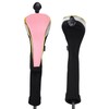 Andux 3Pcs/Set Long Neck Gold Golf Hybrids Club Head Covers