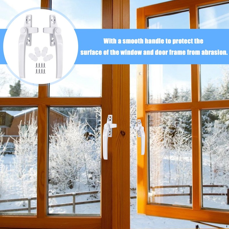 LIAMGUS 2 pcs Window Handle, Double Glazing Window Handles, Window