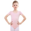 Monbessi Ballet Leotard for Girls Basic Short Sleeve Toddler Dance