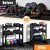 Dumbbell Rack 3-Tier Adjustable Dumbbell Rack Suitable for Dumbbells, Kettlebells,