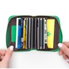 Em John Mini Zip-Around Card Leather Wallet - Color: Orange
