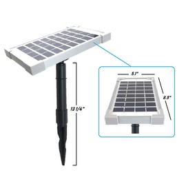 AEO Solar Powered Air Pump Kit, Two Airing Stones, 22GpH Air Pump & 2.5W Solar Panel for Fish Pond, Aquaculture, Hydroponics, Bubbleponics