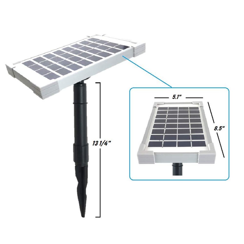 AEO Solar Powered Air Pump Kit, Two Airing Stones, 22GpH