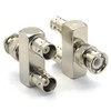 Ahoaepy 2PCS Dual BNC Coax Cable Adapter BNC Tee Antenna
