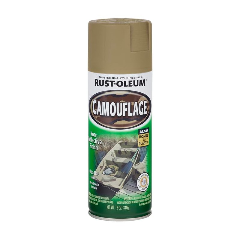 Rust-Oleum 1917830-6PK Specialty Camouflage Spray Paint, 12 oz, Khaki, 6