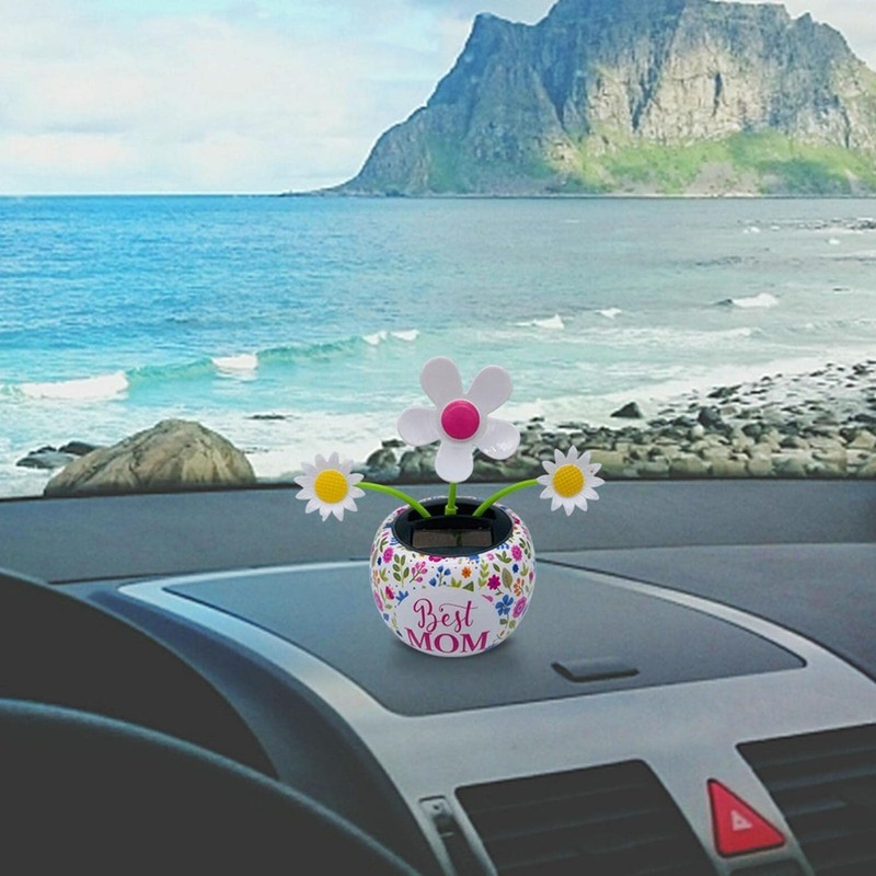 Solar Dancing Car Dashboard Ornament, Swinging Flower Figure, Decorative Desk