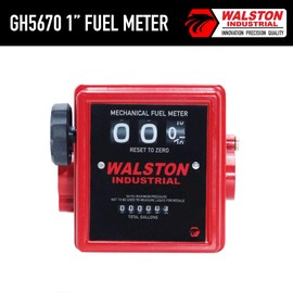 GH-5670 Mechanical Fuel Meter 1-Inch NPT Threads Fuel Counter for Diesel, Gasoline, Kerosine
