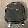 Guess Men's Milano Compact Backpack Solid Black Blaster Wash Embossed