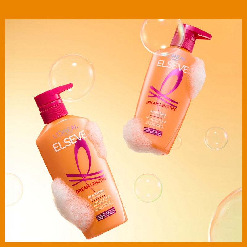 L'Oreal Paris Elvive Dream Lengths Shampoo Fruity Floral Scent, 400ml,