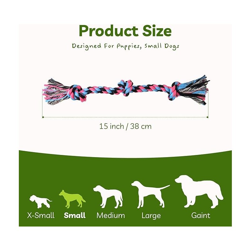 SHARLOVY Juguete de Cuerda para Cachorros, Juguete de Cuerda para
