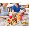 Ebonee Disposable Taco Holders with 3 Dividers, Paper Taco Plates