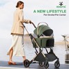 NUGUTIC Dog Stroller with 4 Wheels, Folding Pet Stroller for