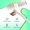 Bodermincer 120 Clusters 10mm+12mm/12mm+14mm/14mm+16mm Mixed Wide Cluster False Eyelash Individual