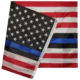 USA Red White Blue Thin Blue Line Rough Tex Nylon 2x3 2'x3' Flag Banner