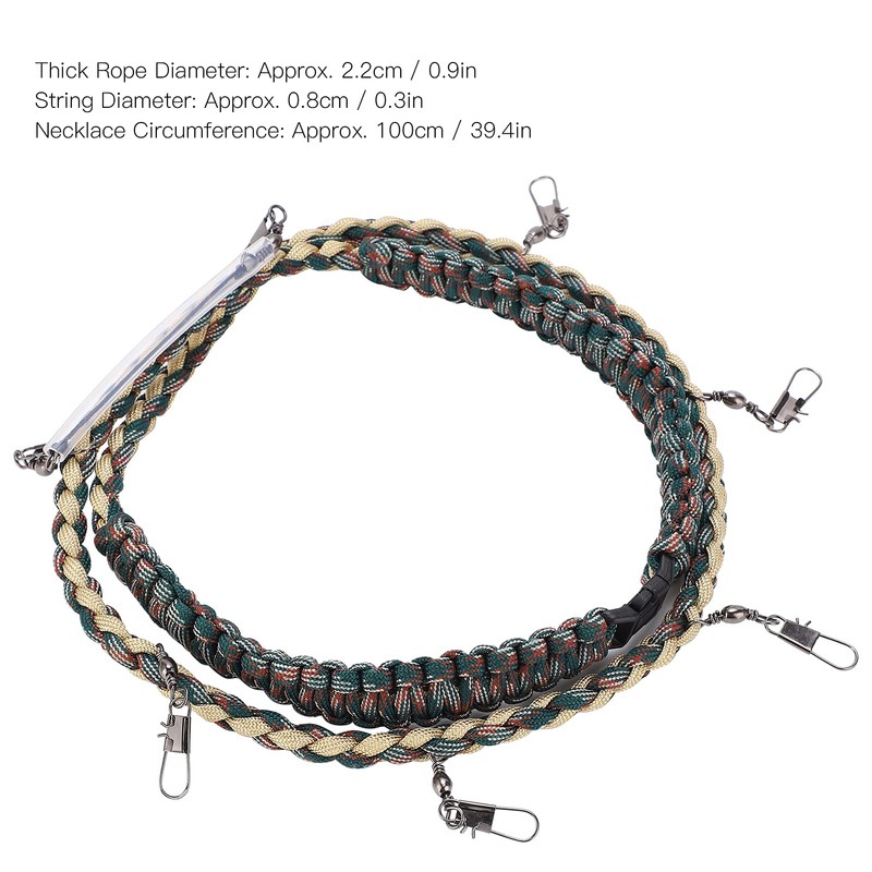 Fly Fishing Lanyard, Fly Fishing Nylon Braided Lanyard Necklace Fishing