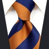 SHLAX&WING Men's Silk Necktie, Blue, Yellow, 6cm x 147cm Necktie