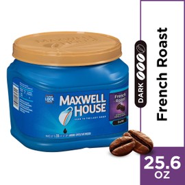 Maxwell House Dark Roast French Roast Ground Coffee, 25.6 oz. Canister