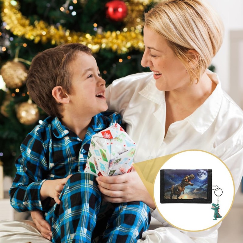 GmeDhc Children's Neck Pouch, Children's Wallet with Key Ring and