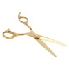 Hair Cutting Shears Stainless Steel Incisive Curved Handle Hairdressing Scissors