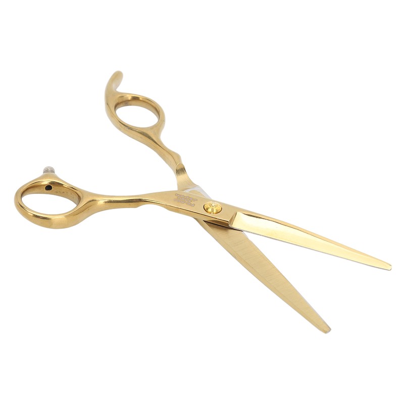 Hair Cutting Shears Stainless Steel Incisive Curved Handle Hairdressing Scissors