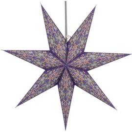 Guru-Shop Baldur Foldable Luminous Paper Star, Advent, Christmas Star, 60 cm - Window Decoration Star, 7 Tips
