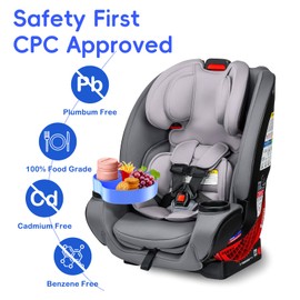 SSPONT [2 Packs] Kids Car Seat Tray, Travel Tray with Cup Holder for Toddler, Kids Car Seat Food Snack Tray for Road Trip, Stroller snack tray travel must haves - Blue+Pink