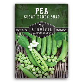 Survival Garden Seeds - Sugar Daddy Snap Pea Seeds for Planting – 1 Packet with Instructions to Grow Delicious Pea Pods in Your Home Vegetable Garden – Non-GMO Heirloom Vegetable Seeds