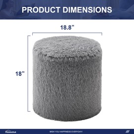 Hobestluk Bean Bag Chairs Ottoman for Adults Big Bean Bag Sofa Footstool for Bedroom, Lazy Sofa for Living Room, Apartment (Small, Grey)