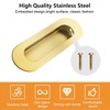 MOROBOR 2Pcs Bright Gold Stainless Steel Side Hole Flush Pull,