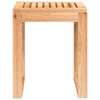 CHARMMA Bathroom Stool 15.7"x11.8"x18.1" Solid Wood Walnut,Shower Benches & Seats-350344