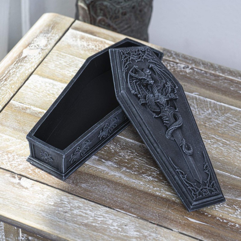 Summit Collection Gothic Dragon Sword Coffin Keepsake Box Collectible Sculpture