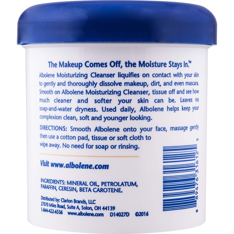 Albolene Moisturizing Cleanser & Makeup Remover Balm - Fragrance-Free Facial