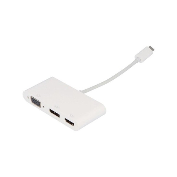 VisionTek USB-C to DisplayPort, HDMI & VGA Hub (M/F/F/F) -