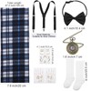 Hiwooii 14 Pieces Old Man Costume Accessories Grandpa Set for
