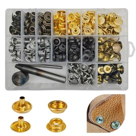 SUNAROC Press Studs Metal 15 mm, Set of 120 Press Studs Metal with Pliers, Canvas Press Studs for Thick Fabric Thick Leather Sewing Clothing Jackets Jeans Carries Wallet Handbag