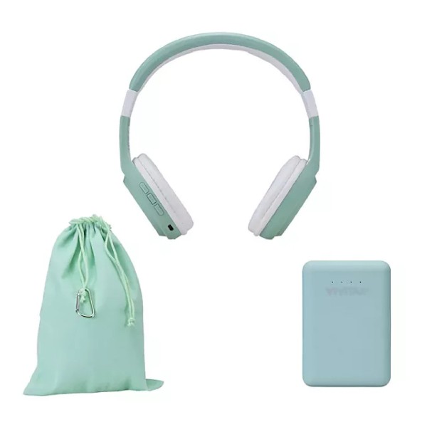 IVibe Vivitar 2-in-1 Wireless Headphones and Matching 5000mAh Capacity Powerbank