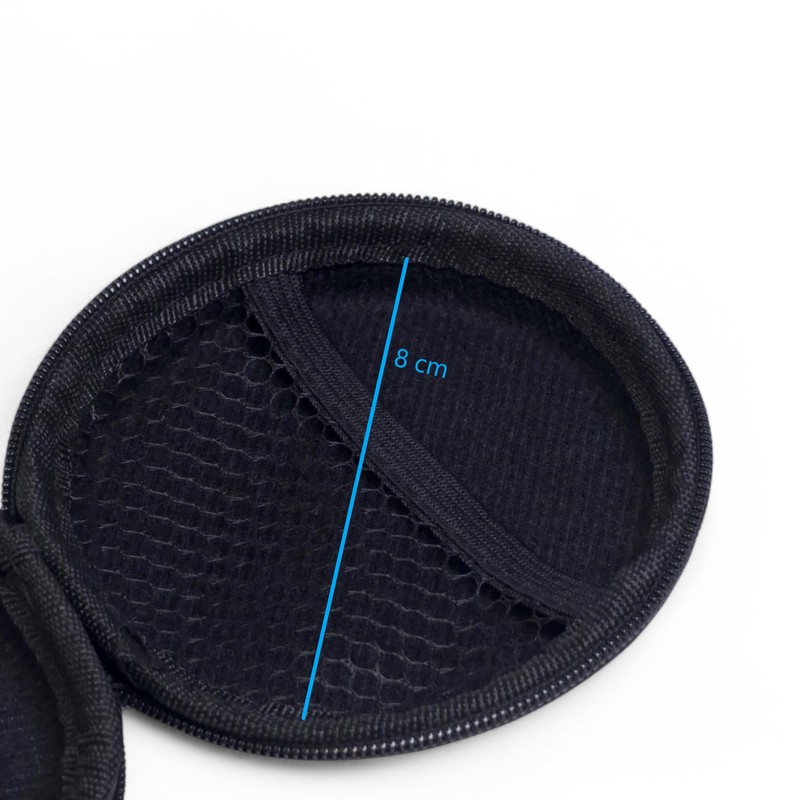 AKORD Hard Carrying Case Bag for Earphones, Grey
