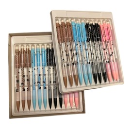TEMMIA Mechanical Pencils Set of 24 - 0.5 & 0.7 mm - Colourful Pencils with Eraser - Cat Motif - Ideal for School, Office, Drawing & Gift Idea