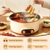 Yuidirtu Electric Hot Pot Cooker, 4 Compartment Divider Pot, 6.3QT