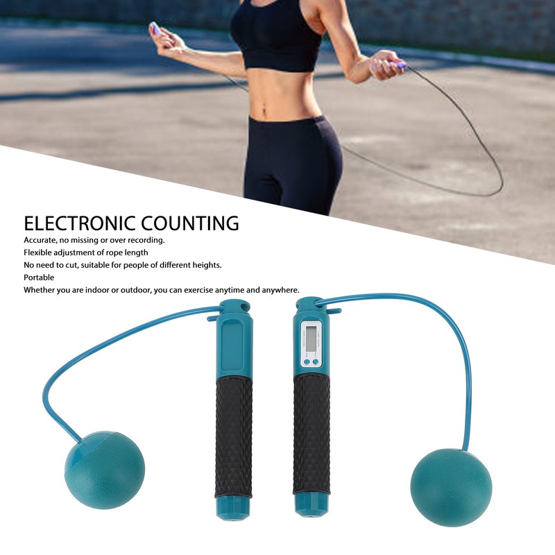 Cordless Jump Rope Weighted Accurate with Counter Ropeless Skipping Rope