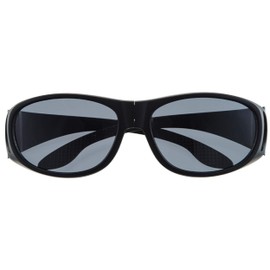 Megan 6725-11 Over Glasses, Goggles, Sunglasses, UV Protection, Polarized, Over Glasses (Folding, Storage, Portable, Semi-Hard Case, Included) Black