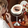 20x Large Lighted Makeup Mirror, Rechargeable 8.6" Magnifying Makeup Mirror,