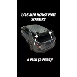 Unbranded 1/43 ALPR LICENSE PLATE SCANNER POLICE CUSTOM BUILD FBI 2 PACK (2 PAIRS)