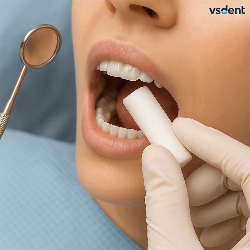 VSDent Dental Cotton Rolls 10x38mm, 600 Pcs (12 Rolls x